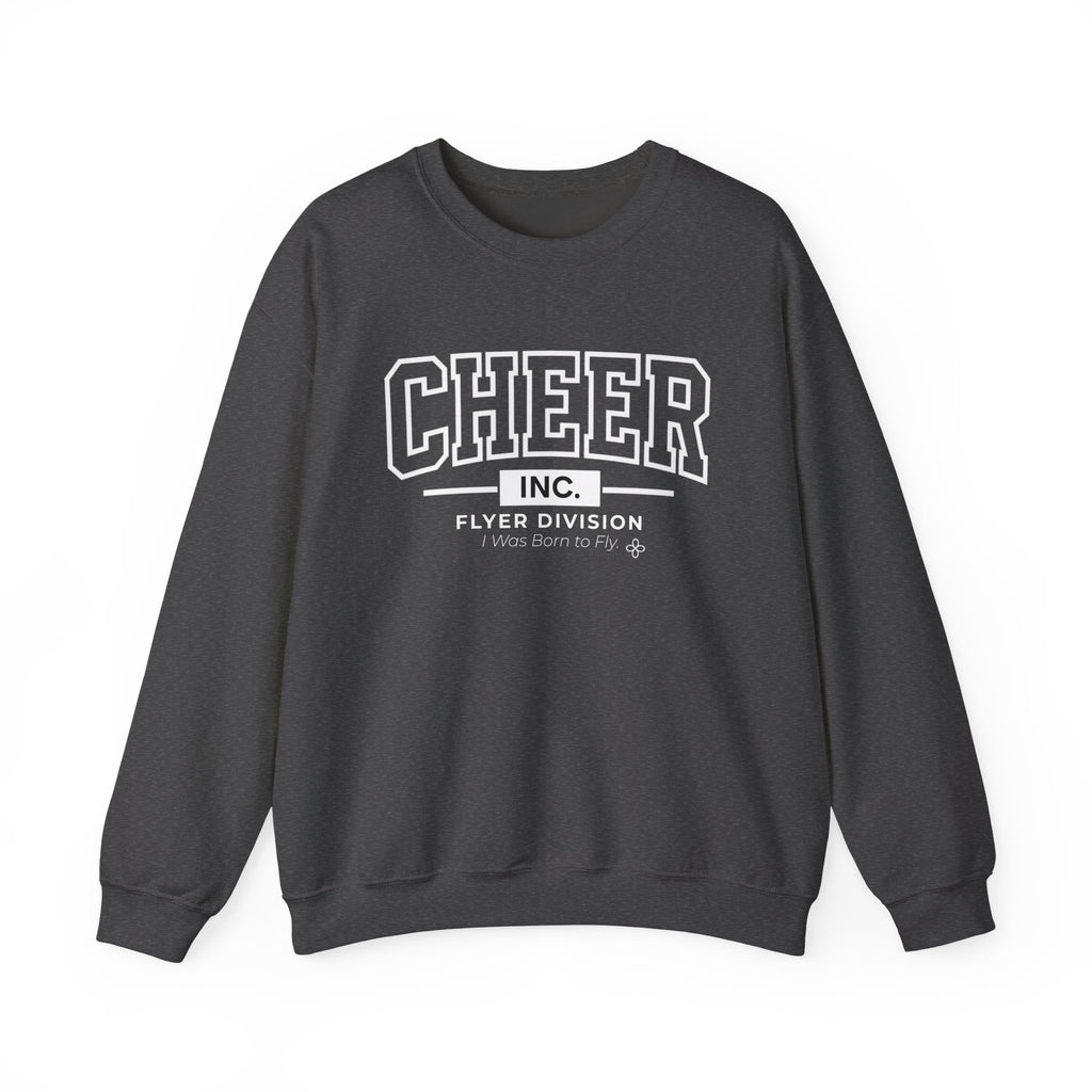 Cheer Inc. Flyer Division Sweatshirt | I Was Born to Fly | Cheer Gildan Crewneck