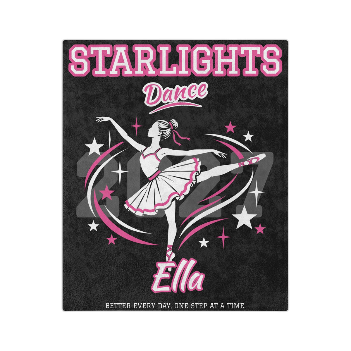 Personalized Dance Blanket - Player Spotlight Design | Custom Team Name, Class Year & Dancer Name | 2 Styles, Your Team Colors | Plush Throw