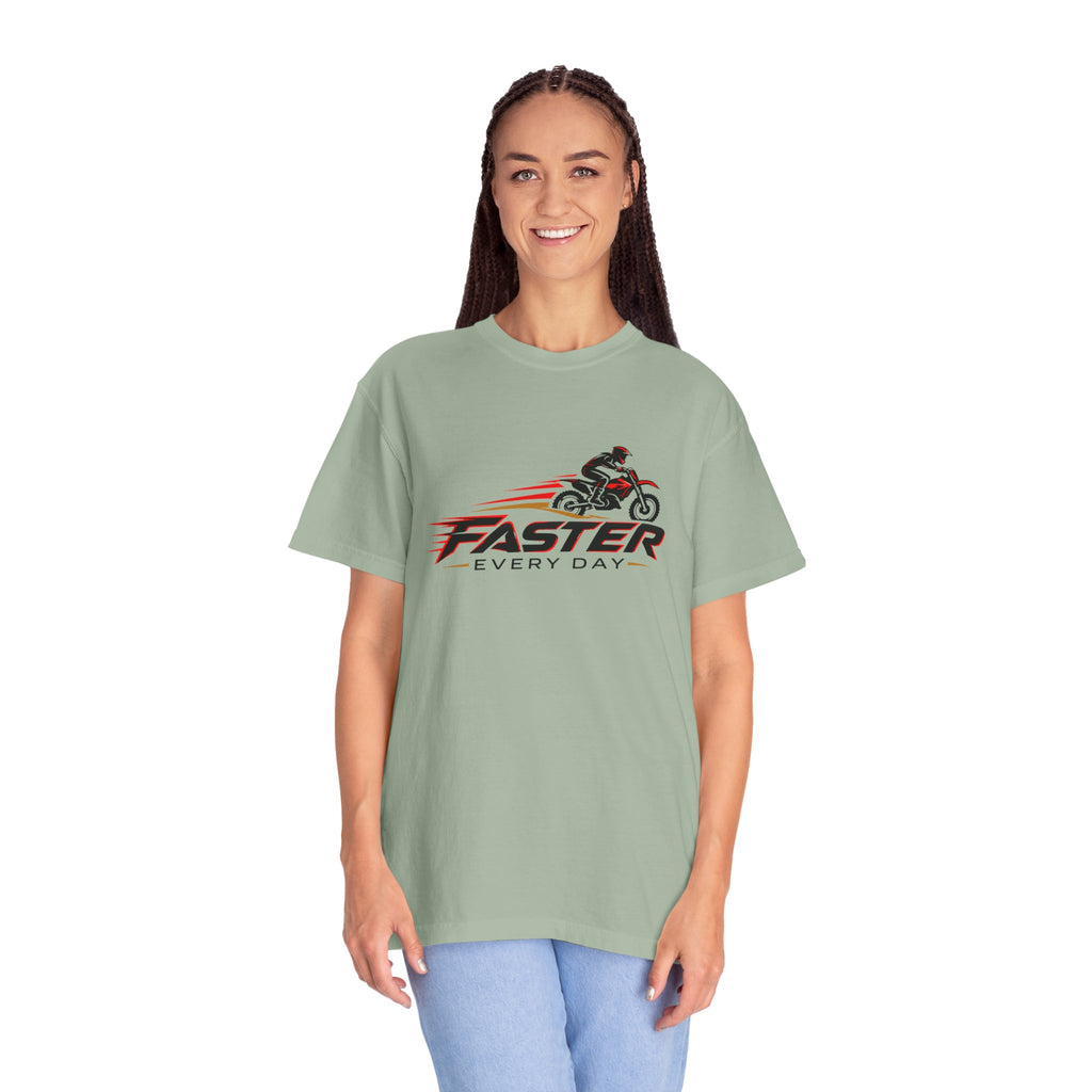 Faster Every Day Dirt Bike Logo Tee | Motocross Shirt | Comfort Colors T-Shirt