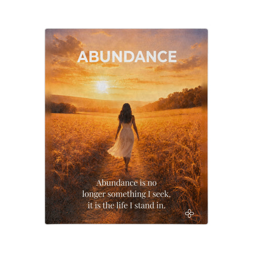 Abundance Motivational Blanket | Inspirational Quote Plush Throw Blanket | Uplifting Gift | Better Every Day