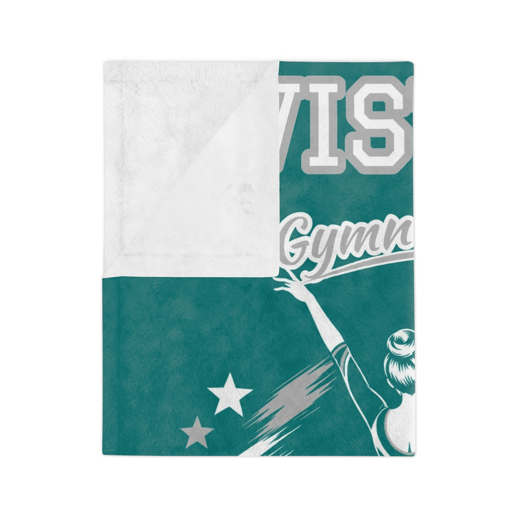 Personalized Gymnastics Blanket - Player Spotlight Design | Custom Team Name, Class Year & Gymnast Name | 2 Styles, Your Team Colors | Plush Throw