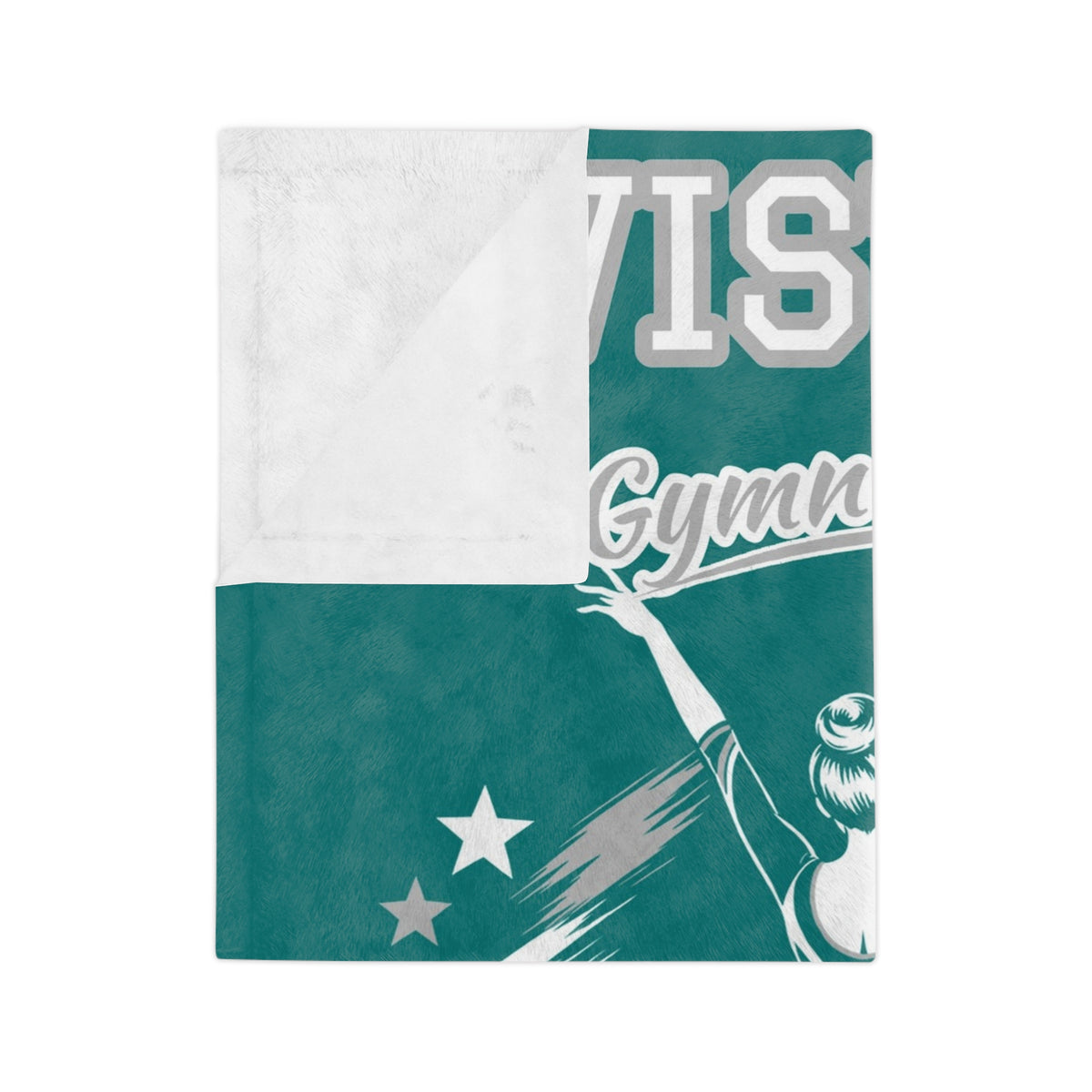 Personalized Gymnastics Blanket - Player Spotlight Design | Custom Team Name, Class Year & Gymnast Name | 2 Styles, Your Team Colors | Plush Throw