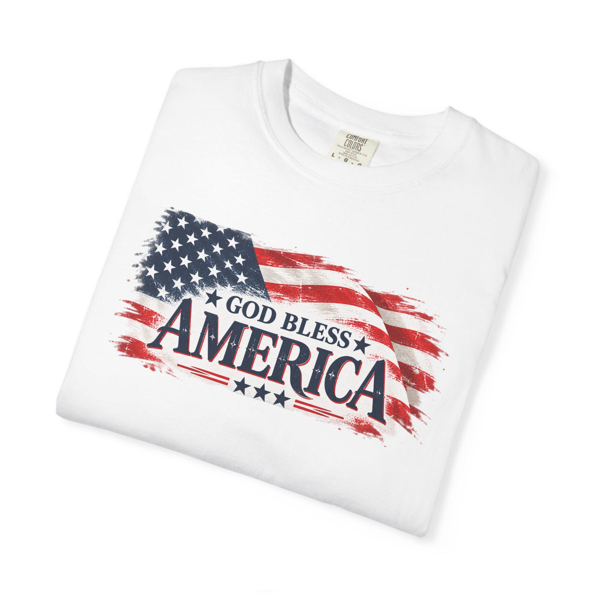 God Bless America T-Shirt - Patriotic American Flag Tee for 4th of July