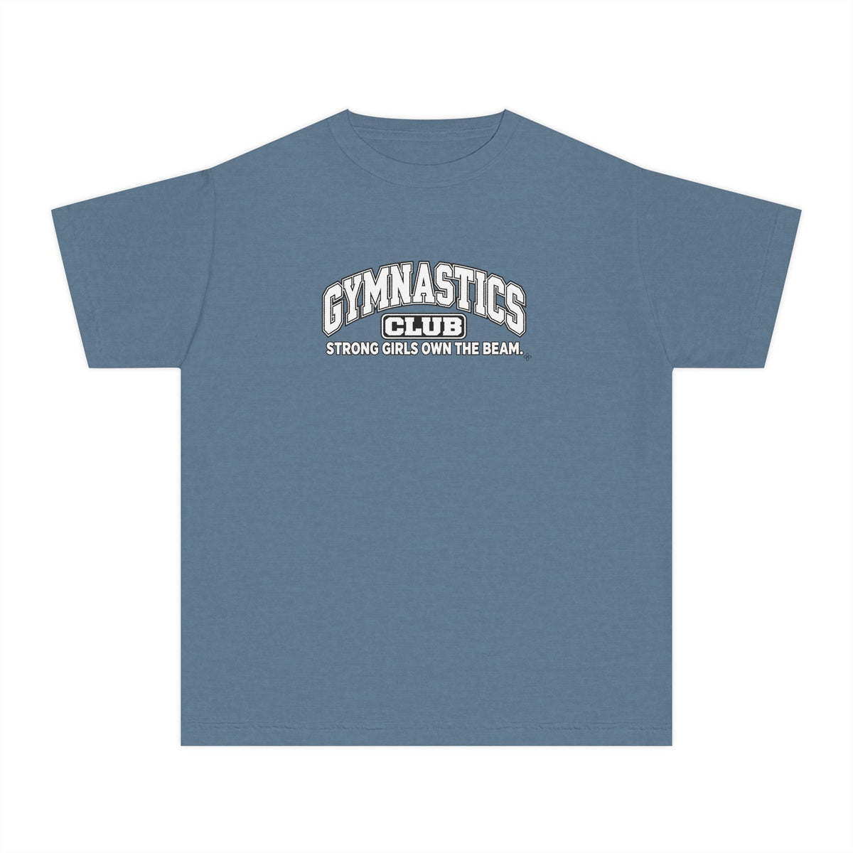 Gymnastics Club Youth T-Shirt | Strong Girls Own the Beam | Girls Gymnastics Comfort Colors Youth Tee