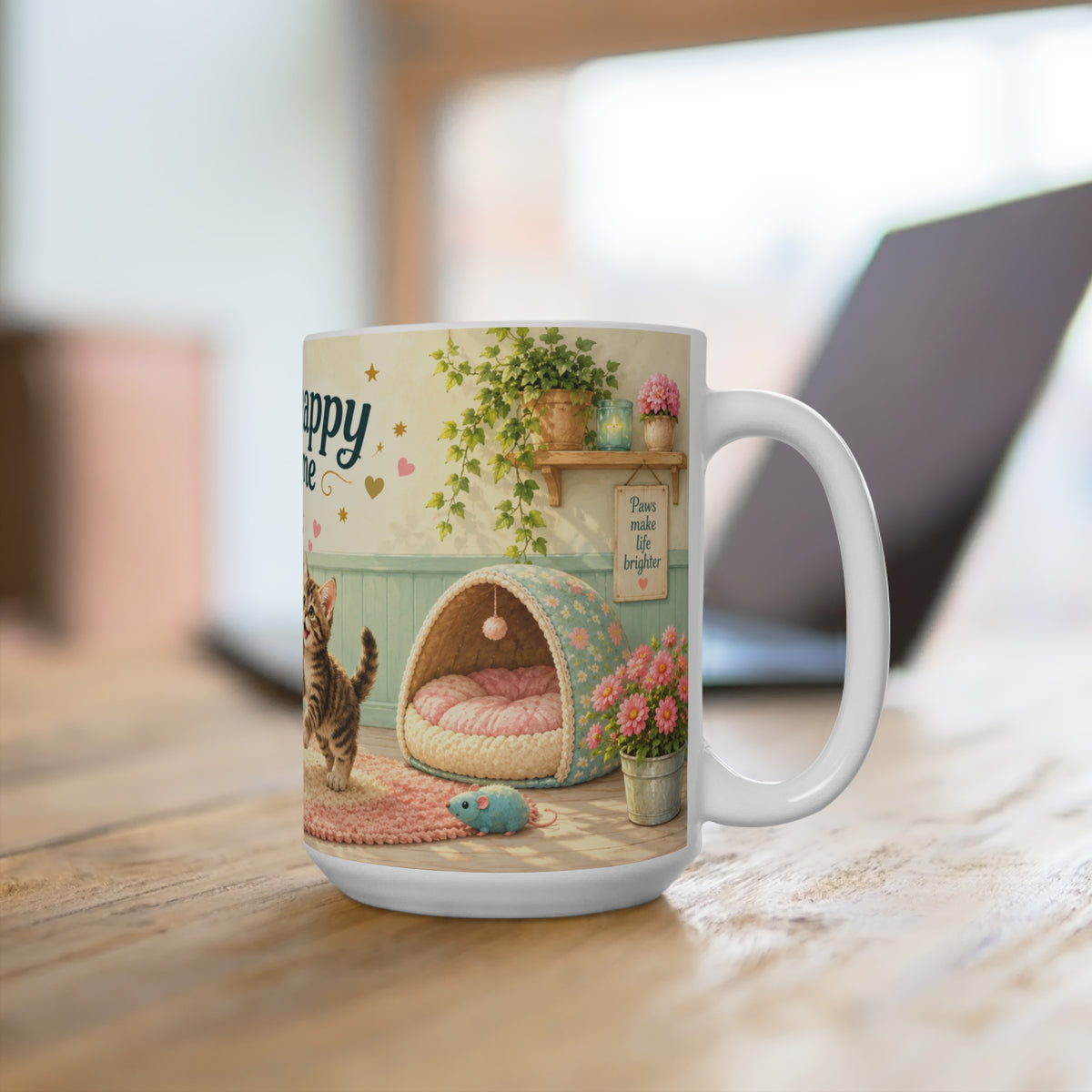I'm So Happy to Be Me - 15 oz Funny Cat Mug, Coffee Cup