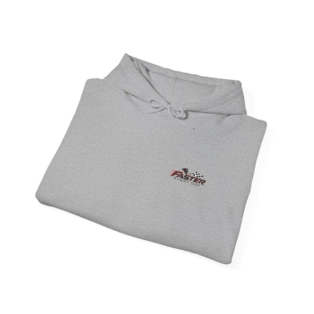 Focus - Every Corner Is an Opportunity for Greatness | Motorcycle Racing Gift | Front Logo and Back Print | Gildan Hoodie