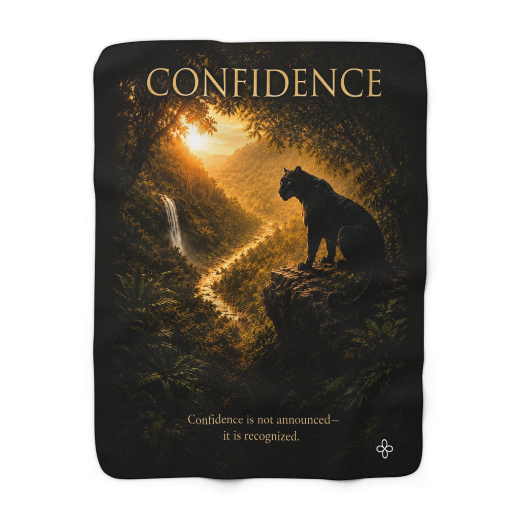 Confidence Motivational Sherpa Blanket | Inspirational Quote Sherpa Fleece Throw | Uplifting Gift | Better Every Day