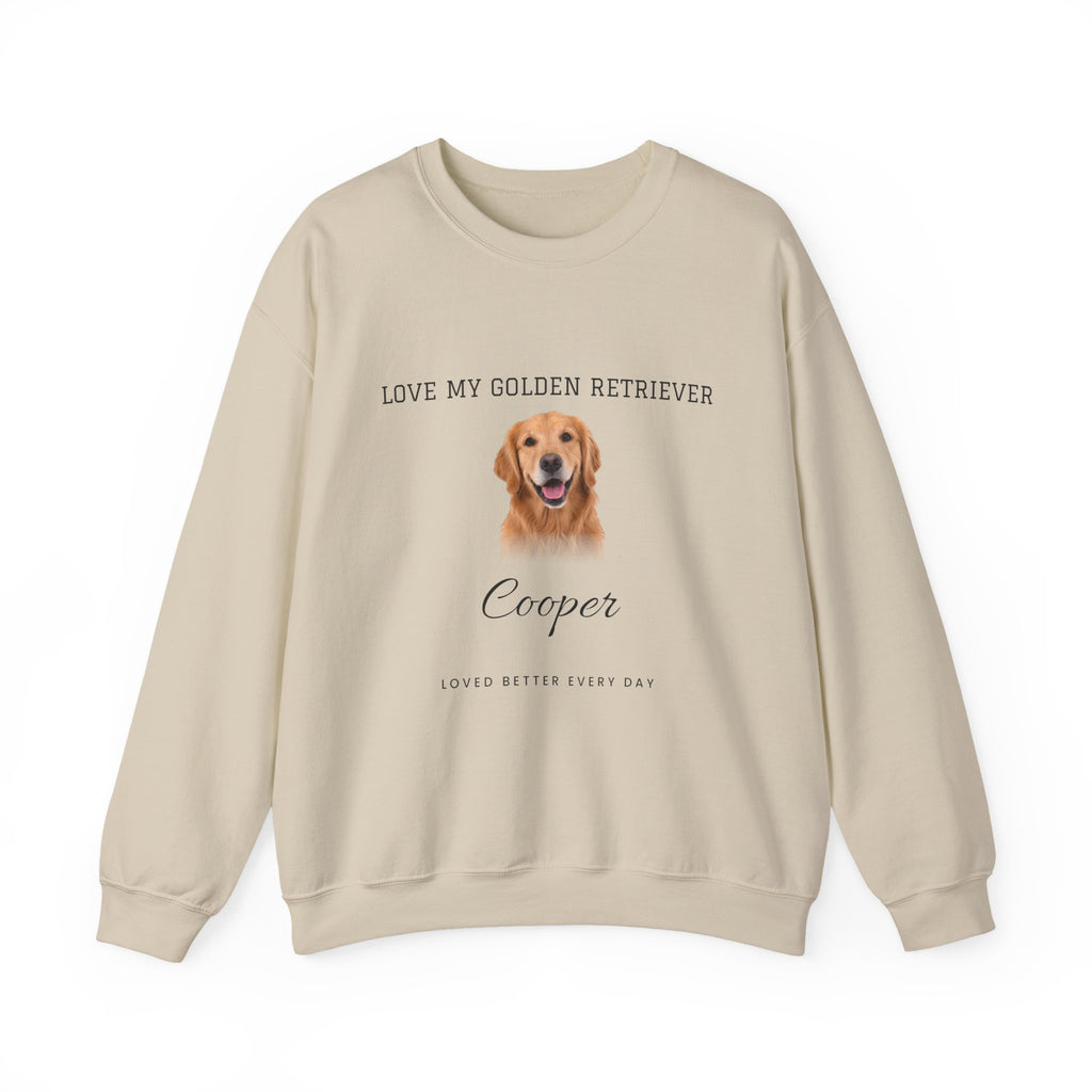 Custom Pet Photo Sweatshirt - Loved Better Every Day | Your Dog or Cat Photo & Name | Love My Pack | Rescue Mama | Gildan Sweatshirt