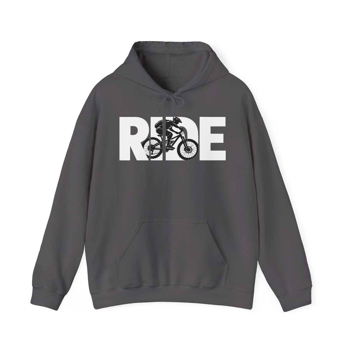 RIDE Mountain Bike Hoodie | Mountain Biker Graphic | Gildan Hoodie
