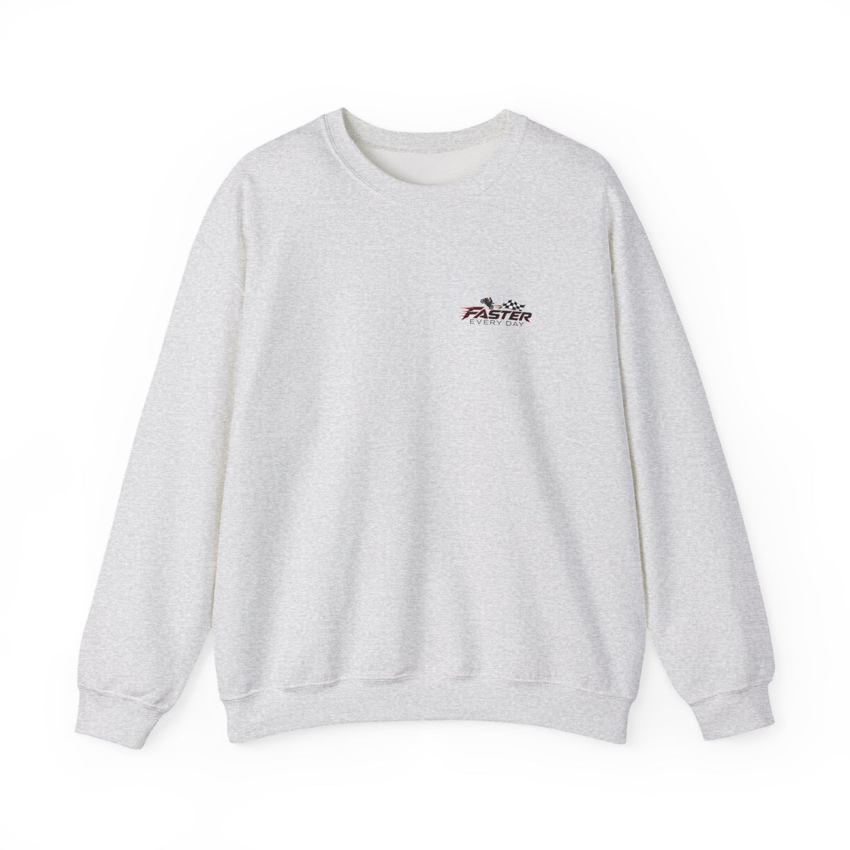 Fearless - Fear May Speak, But It No Longer Decides | Motorcycle Wheelie Sweatshirt | Front Logo and Back Print | Gildan Crewneck Sweatshirt