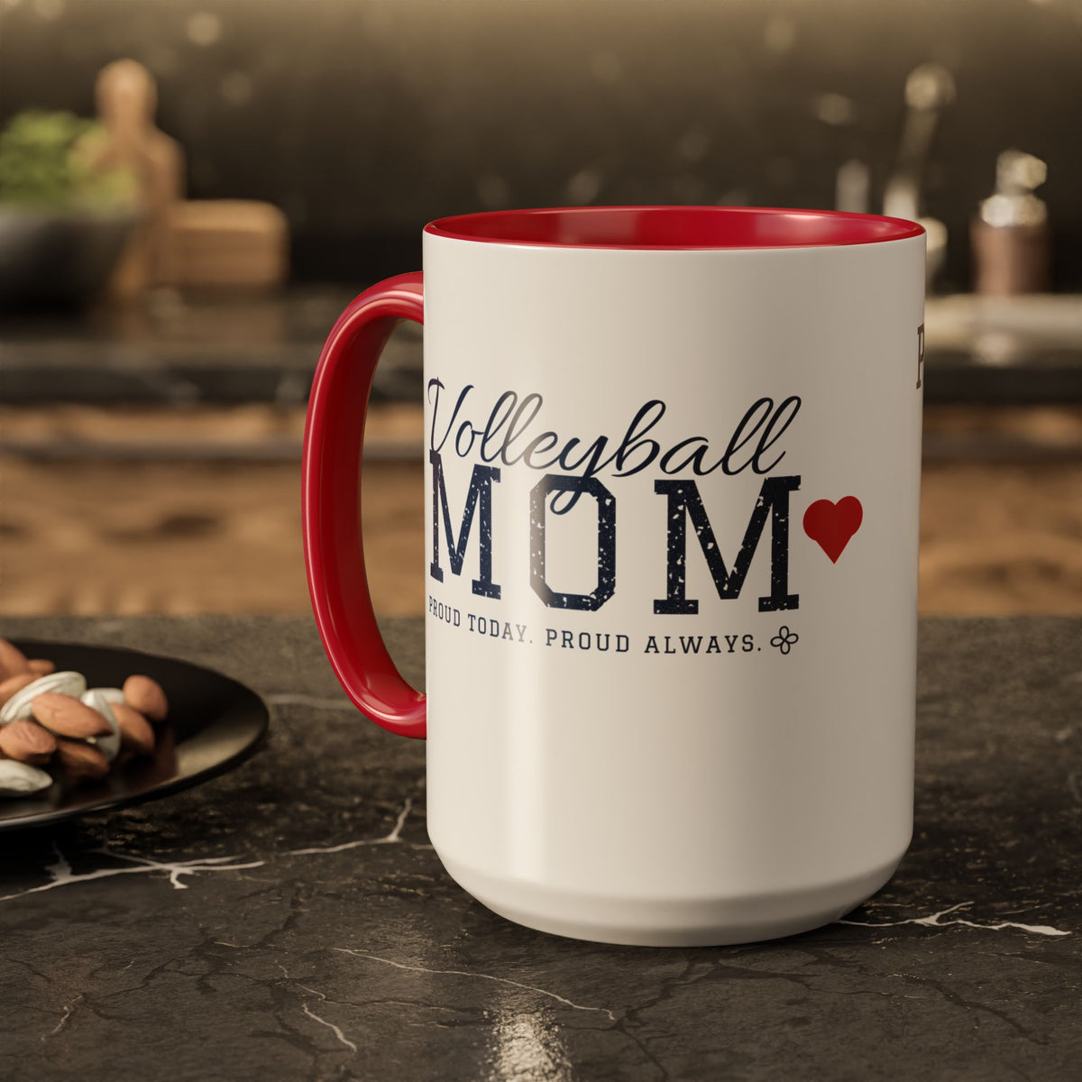 Personalized Volleyball Mom Mug - Proud Today. Proud Always. | Custom Team Name, Number & Player Name | Volleyball Dad, Grandma Gift | 15 oz