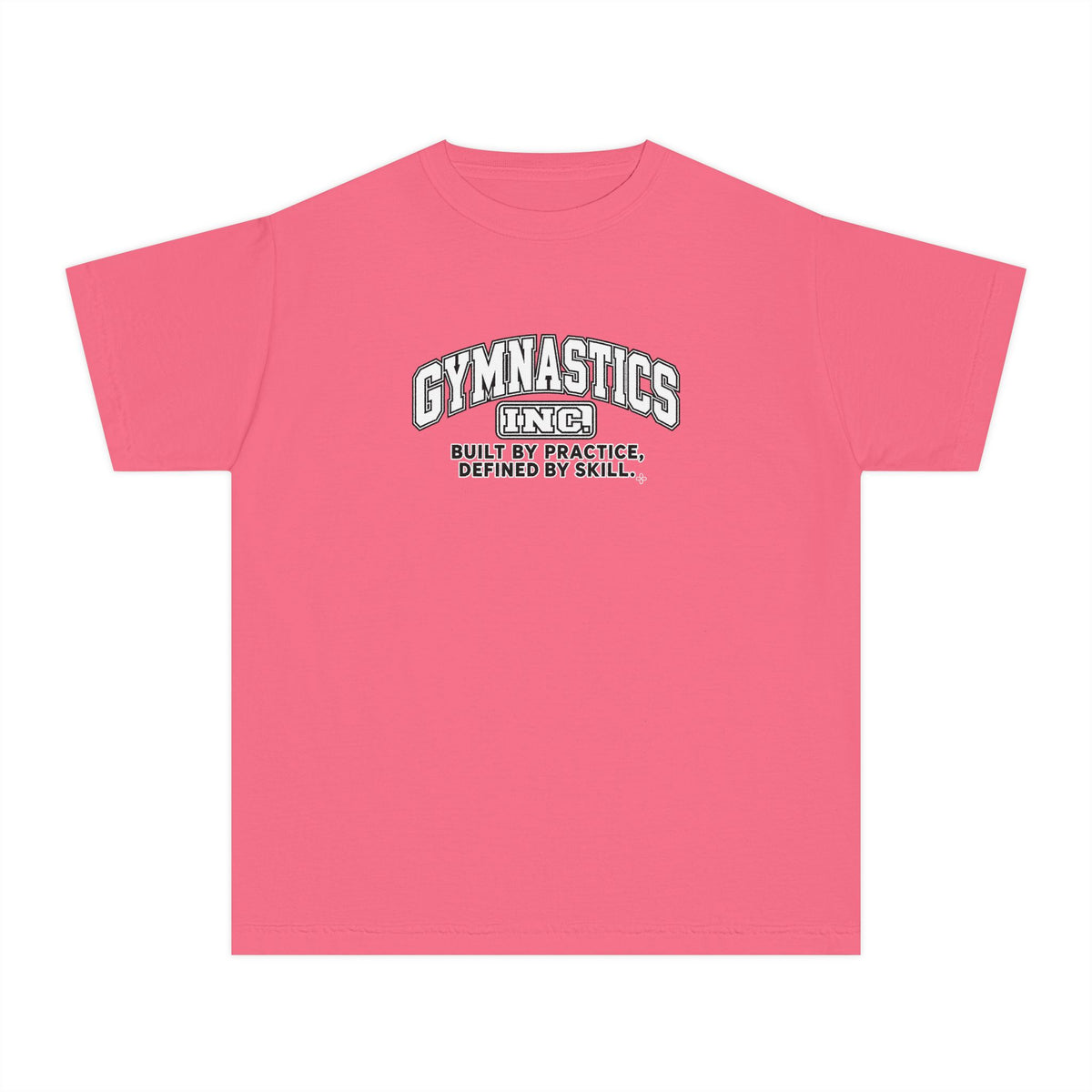 Gymnastics Inc. Youth T-Shirt | Built by Practice, Defined by Skill | Girls Gymnastics Comfort Colors Youth Tee