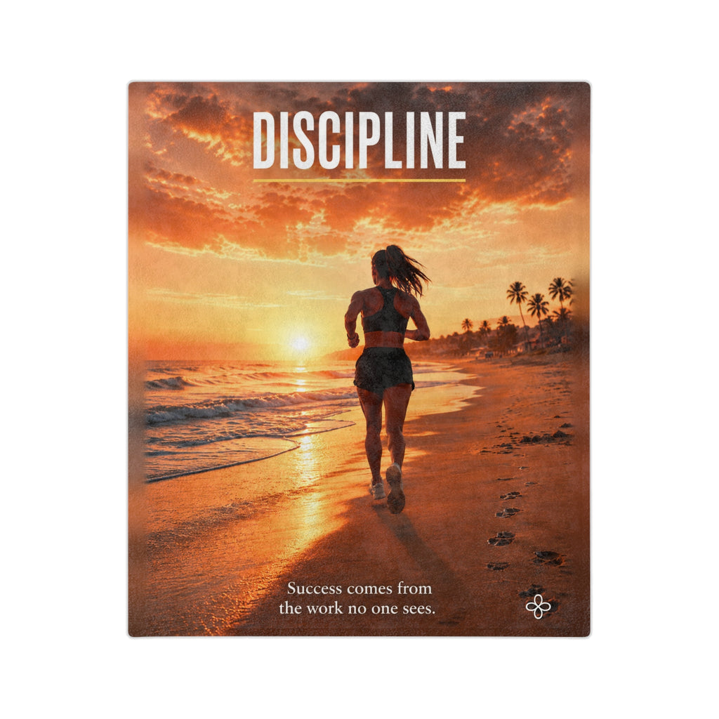 Discipline Motivational Blanket | Inspirational Quote Plush Throw Blanket | Uplifting Gift | Better Every Day