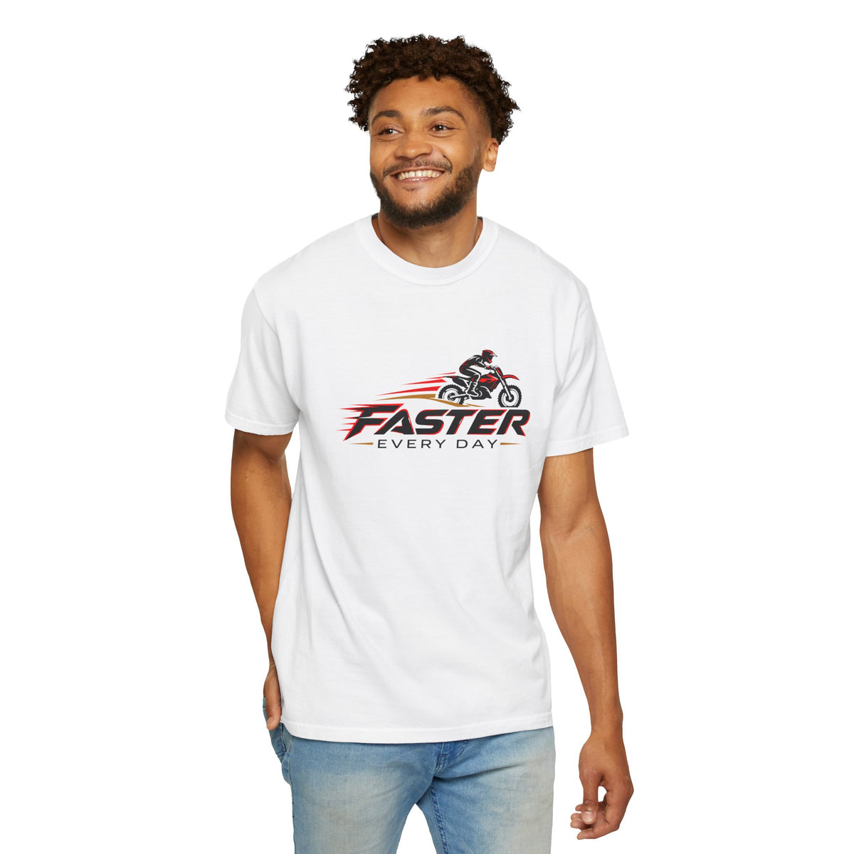 Faster Every Day Dirt Bike Logo Tee | Motocross Shirt | Comfort Colors T-Shirt