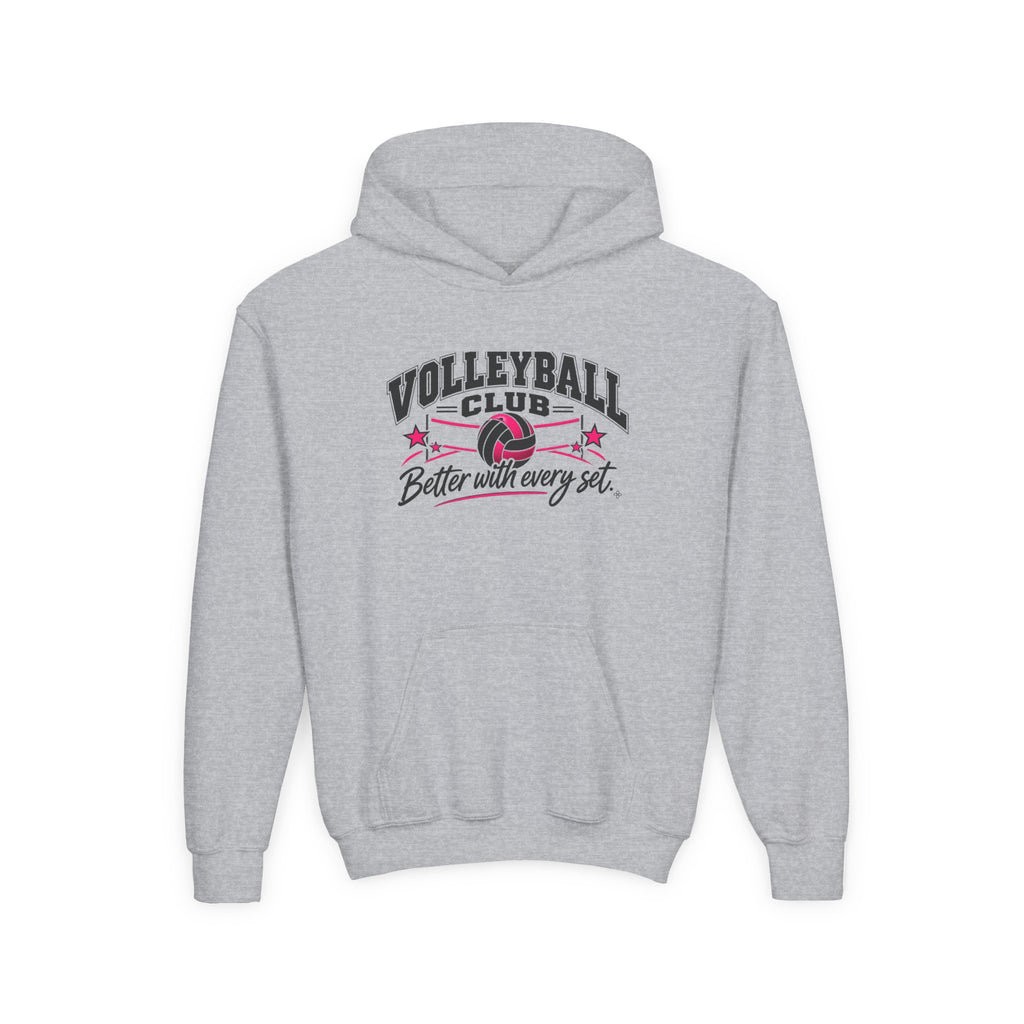 Volleyball Club Youth Hoodie | Better With Every Set | Girls Volleyball Youth Hoodie