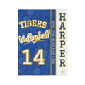 Personalized Volleyball Blanket - Varsity Split Design | Custom Team Name, Number or Class Year & Player Name | Volleyball Player, Senior Night Gift | Plush Throw