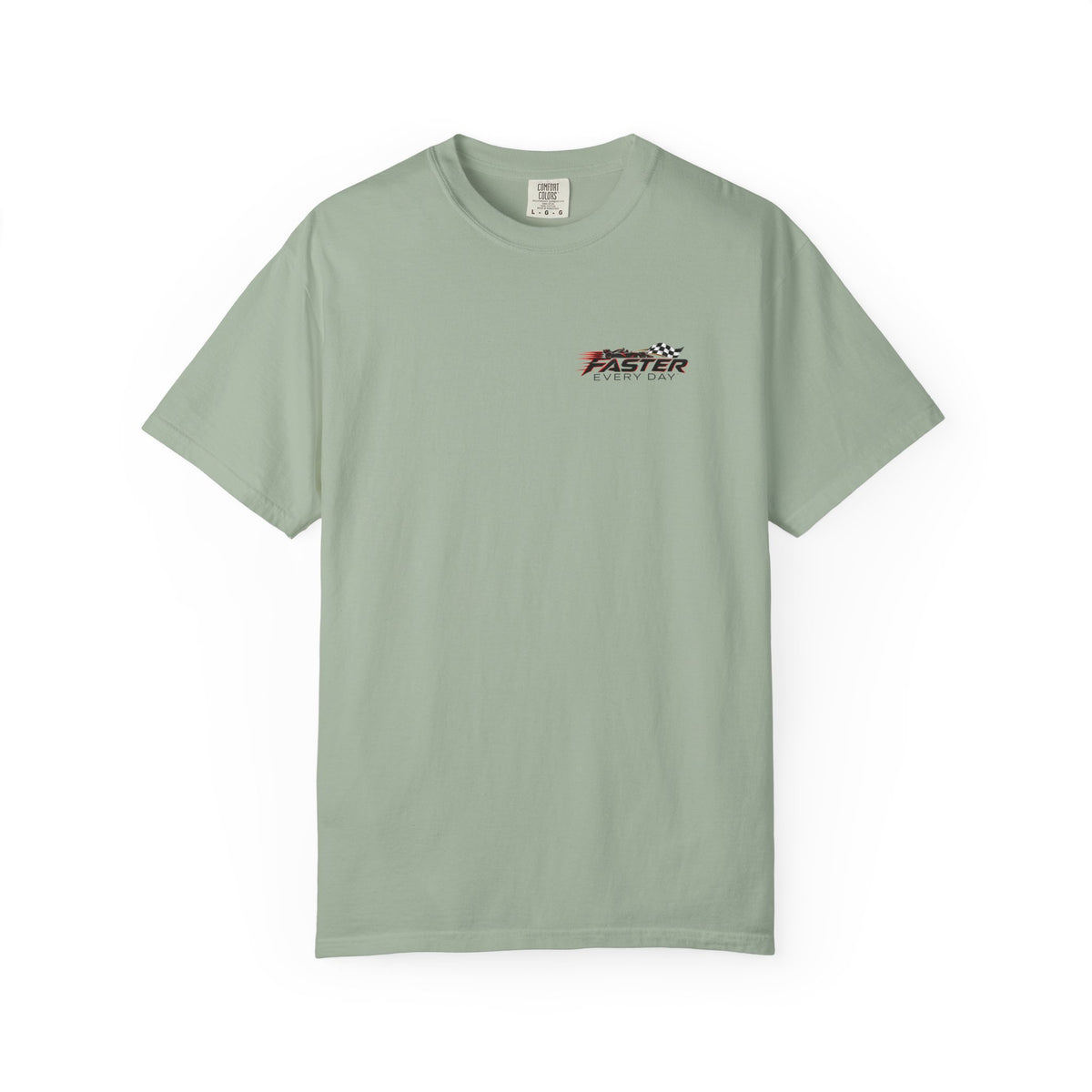 Faster Every Day Formula Race Car Tee | Driven to Be Better | Front Logo and Back Print | Comfort Colors T-Shirt