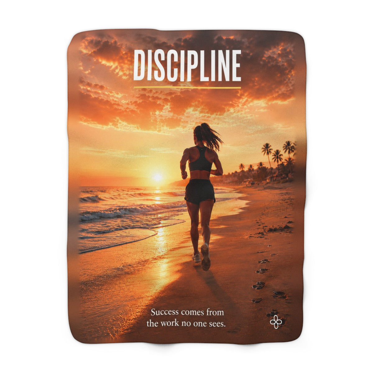 Discipline Motivational Sherpa Blanket | Inspirational Quote Sherpa Fleece Throw | Uplifting Gift | Better Every Day