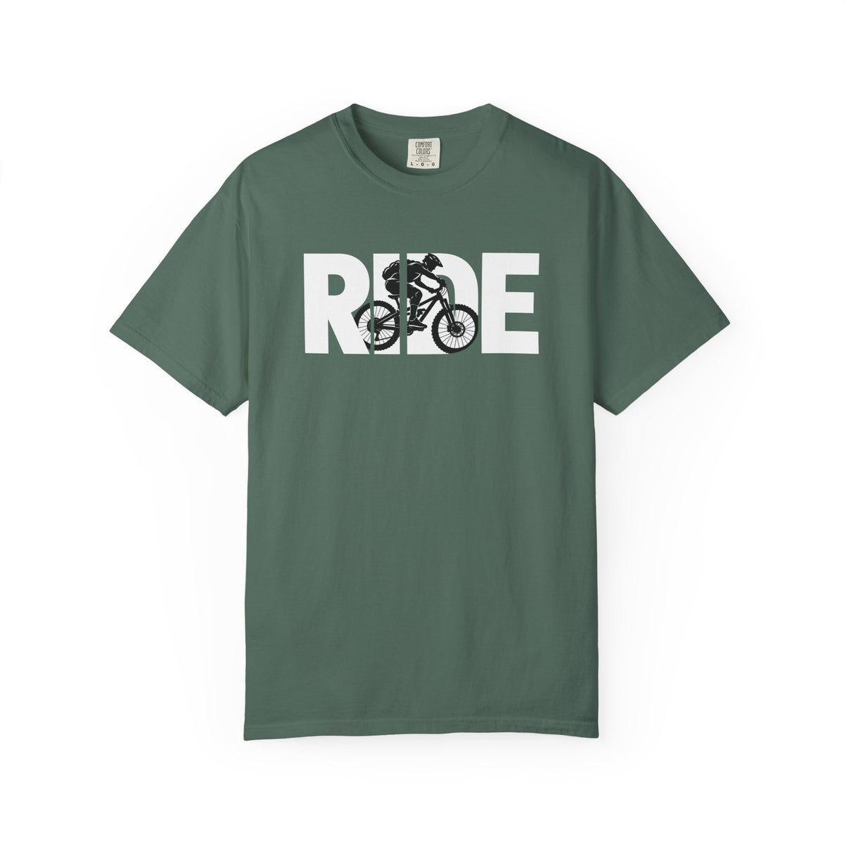 RIDE Mountain Bike T-Shirt | Mountain Biker Graphic | Comfort Colors Tee