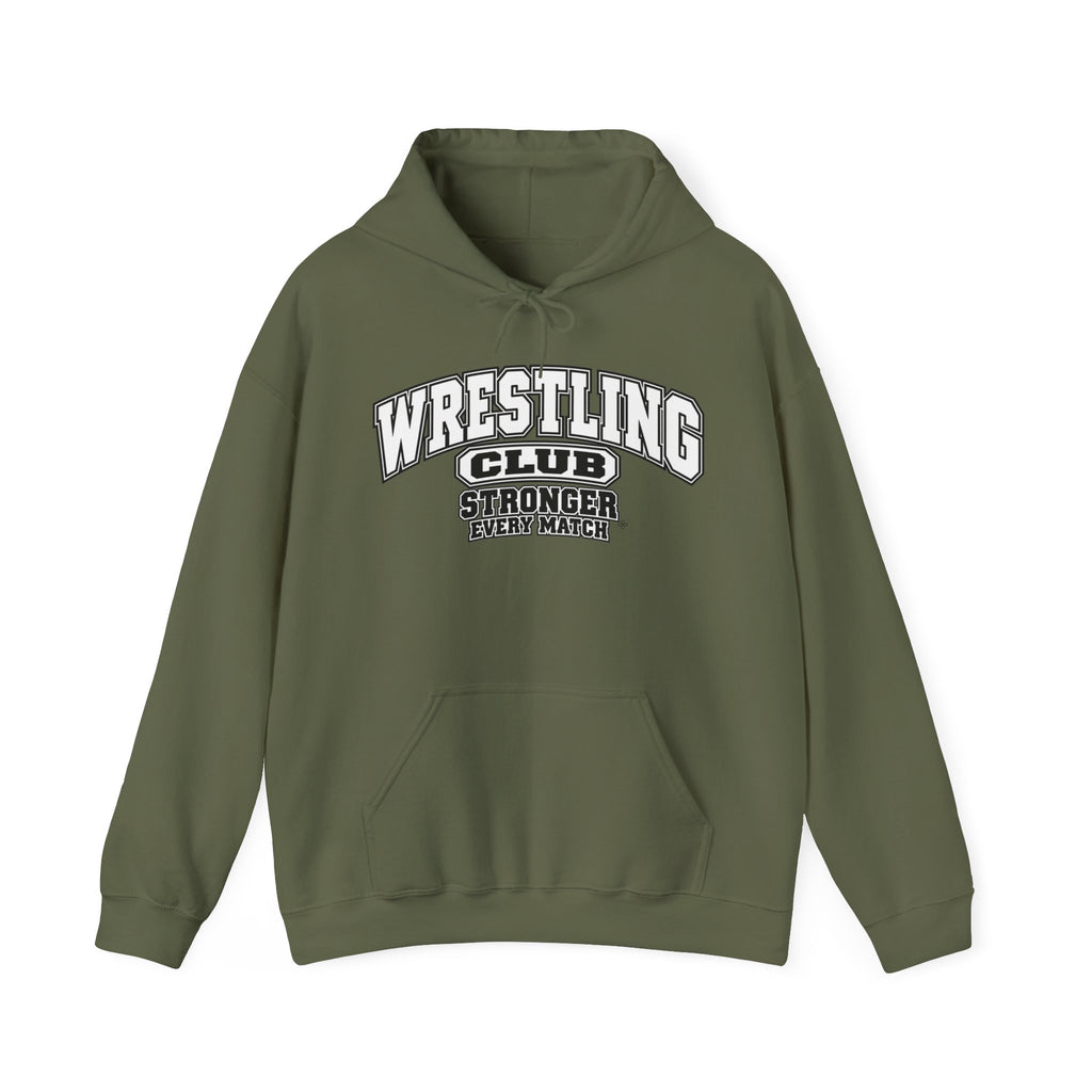 Wrestling Club Hoodie | Stronger Every Match | Wrestling Gildan Hoodie