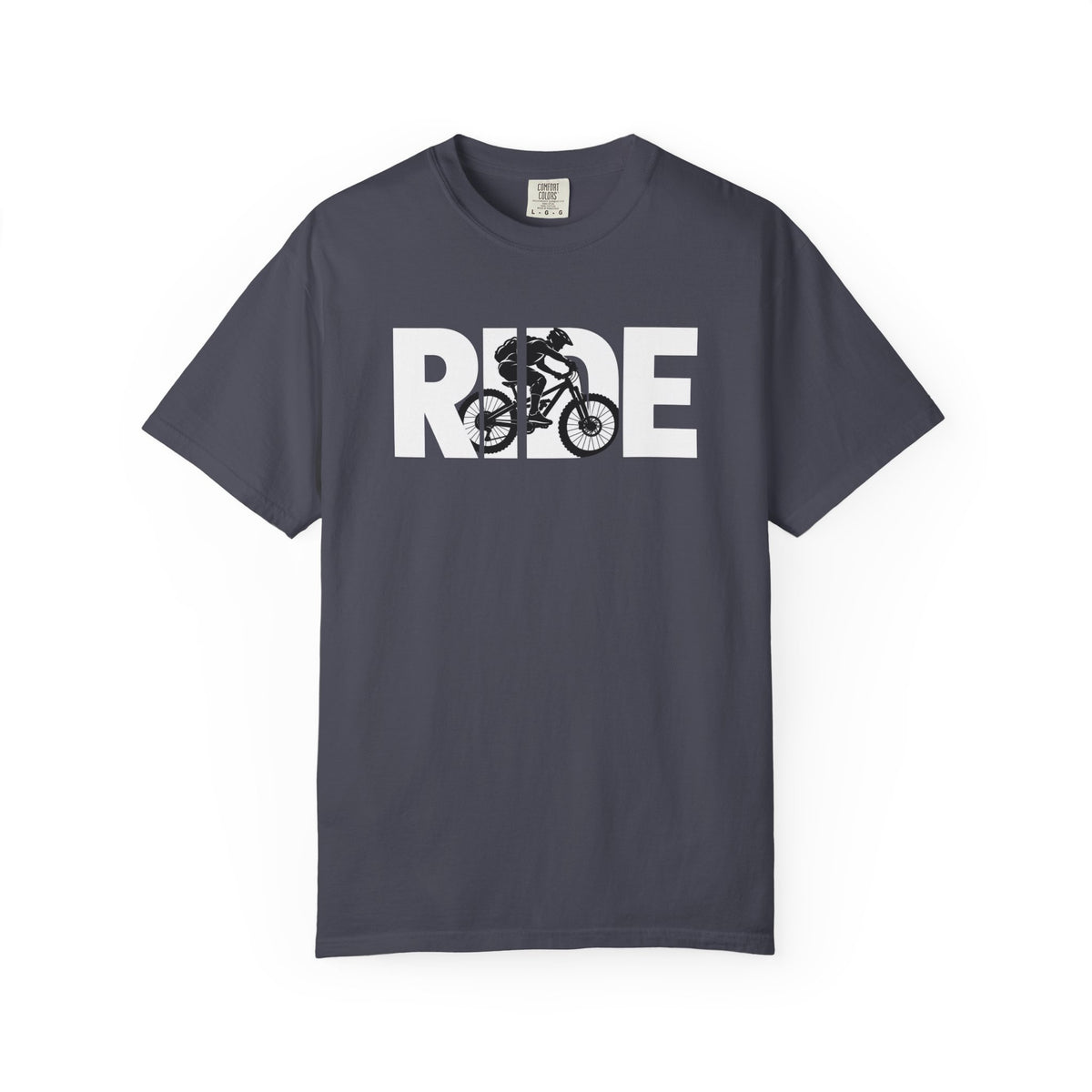 RIDE Mountain Bike T-Shirt | Mountain Biker Graphic | Comfort Colors Tee