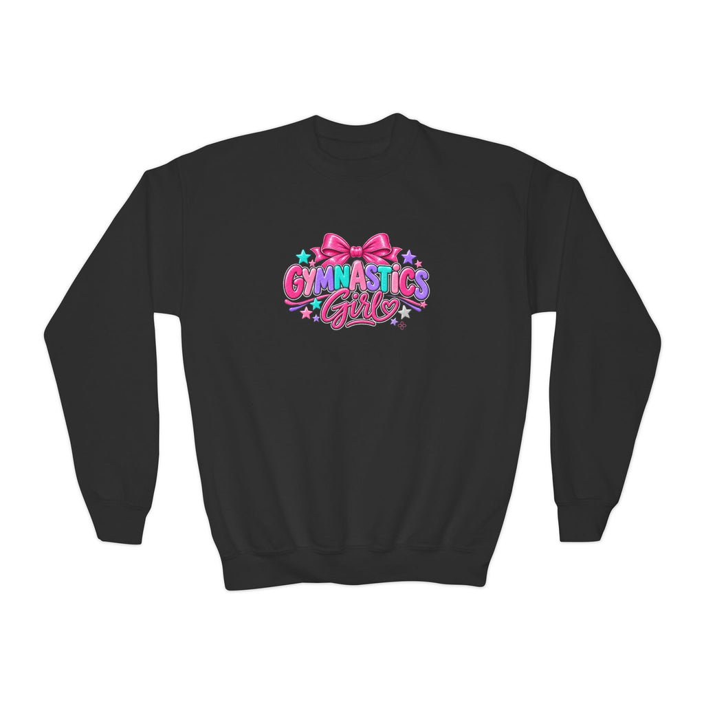 Gymnastics Girl Youth Sweatshirt | Girls Gymnastics Youth Crewneck