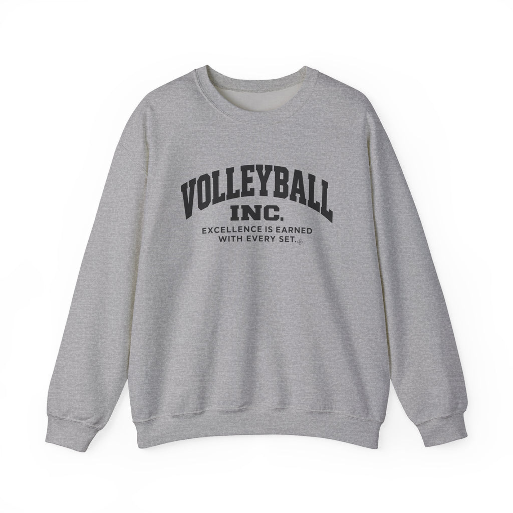 Volleyball Inc. Sweatshirt | Excellence Is Earned With Every Set | Volleyball Gildan Crewneck