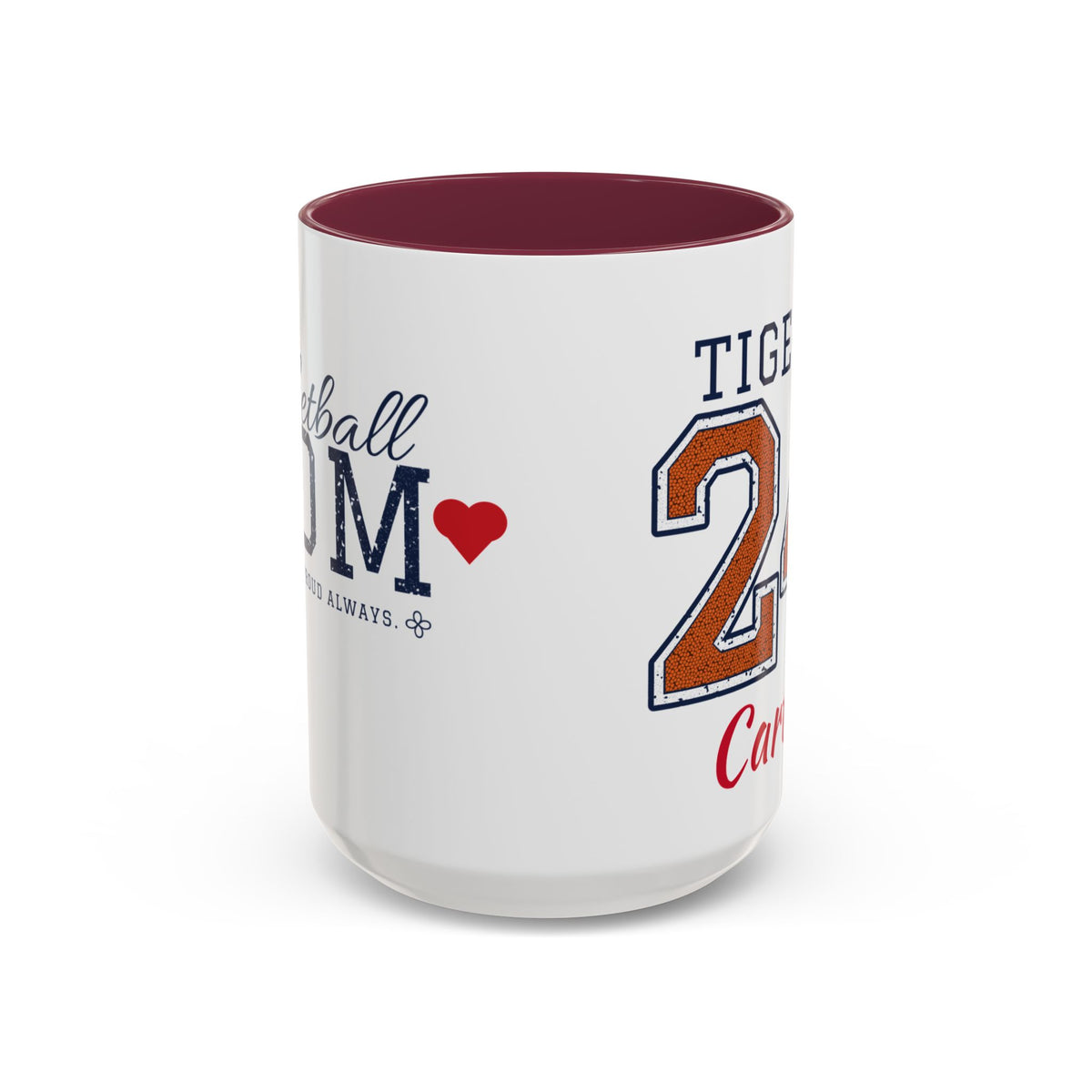 Personalized Basketball Mom Mug - Proud Today. Proud Always. | Custom Team Name, Number & Player Name | Basketball Dad, Grandma Gift | 15 oz