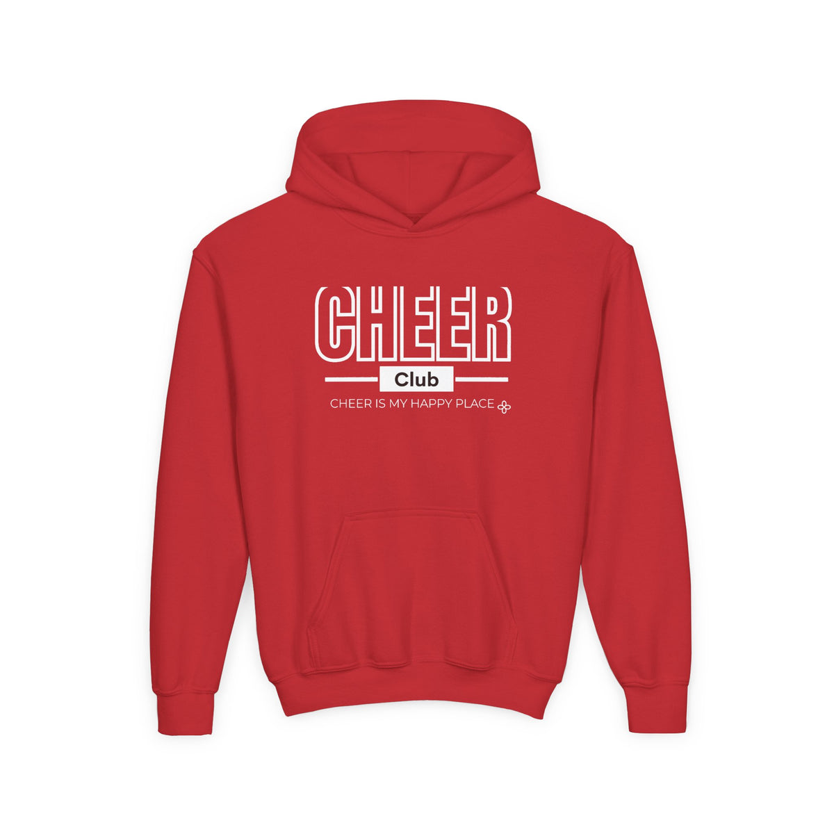 Cheer Club Youth Hoodie | Cheer Is My Happy Place | Girls Cheer Youth Hoodie