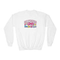 Gymnastics Girl Youth Sweatshirt | Dream Big, Fly Higher | Girls Gymnastics Youth Crewneck