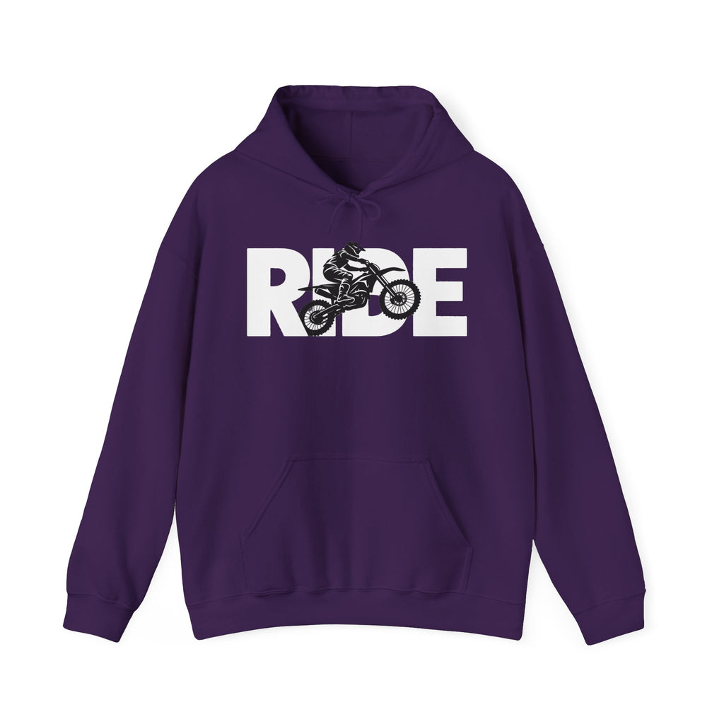 RIDE Dirt Bike Hoodie | Dirt Bike Rider Graphic | Gildan Hoodie