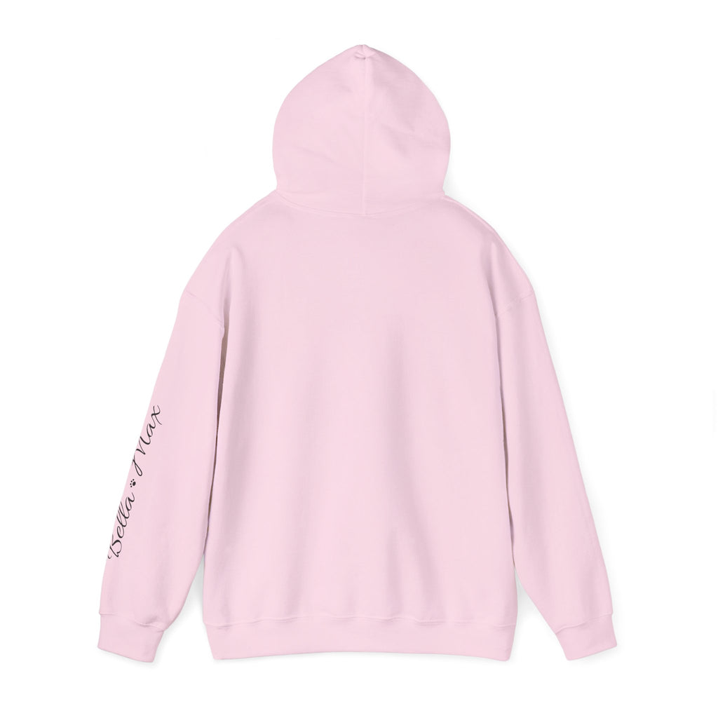 Personalized Cat Mama Hoodie - Loved Better Every Day | Pet Names on Sleeve | Choose Your Style | Custom Cat Mom Gift | Gildan Hoodie