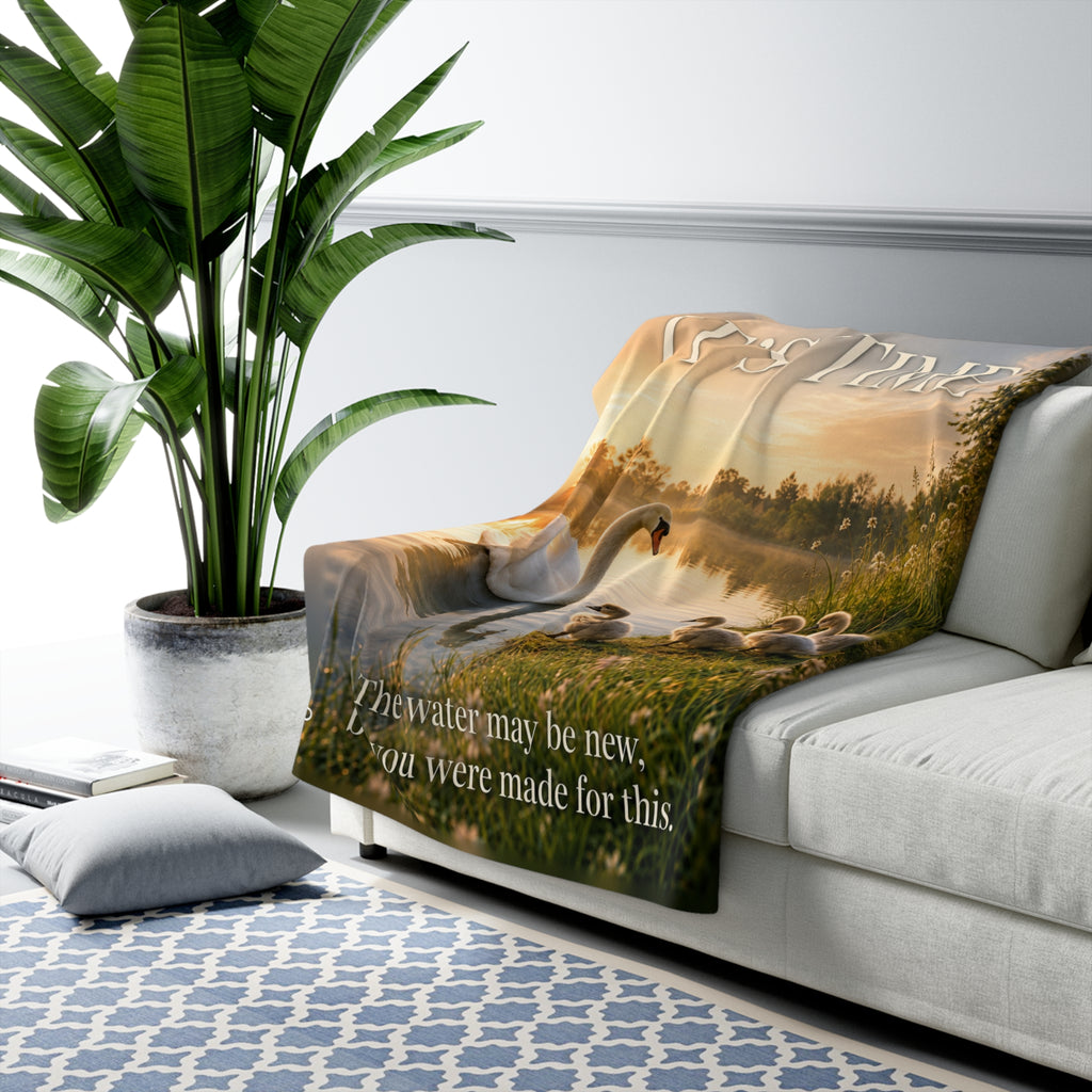 It's Time Motivational Sherpa Blanket | Inspirational Quote Sherpa Fleece Throw | Uplifting Gift | Better Every Day