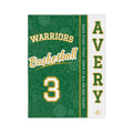 Personalized Basketball Blanket - Varsity Split Design | Custom Team Name, Number or Class Year & Player Name | Basketball Player, Senior Night Gift | Plush Throw