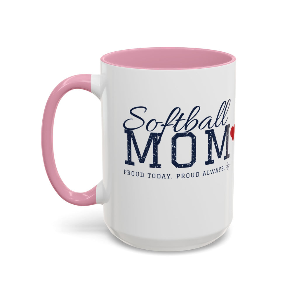 Personalized Softball Mom Mug - Proud Today. Proud Always. | Custom Team Name, Number & Player Name | Softball Dad, Grandma Gift | 15 oz