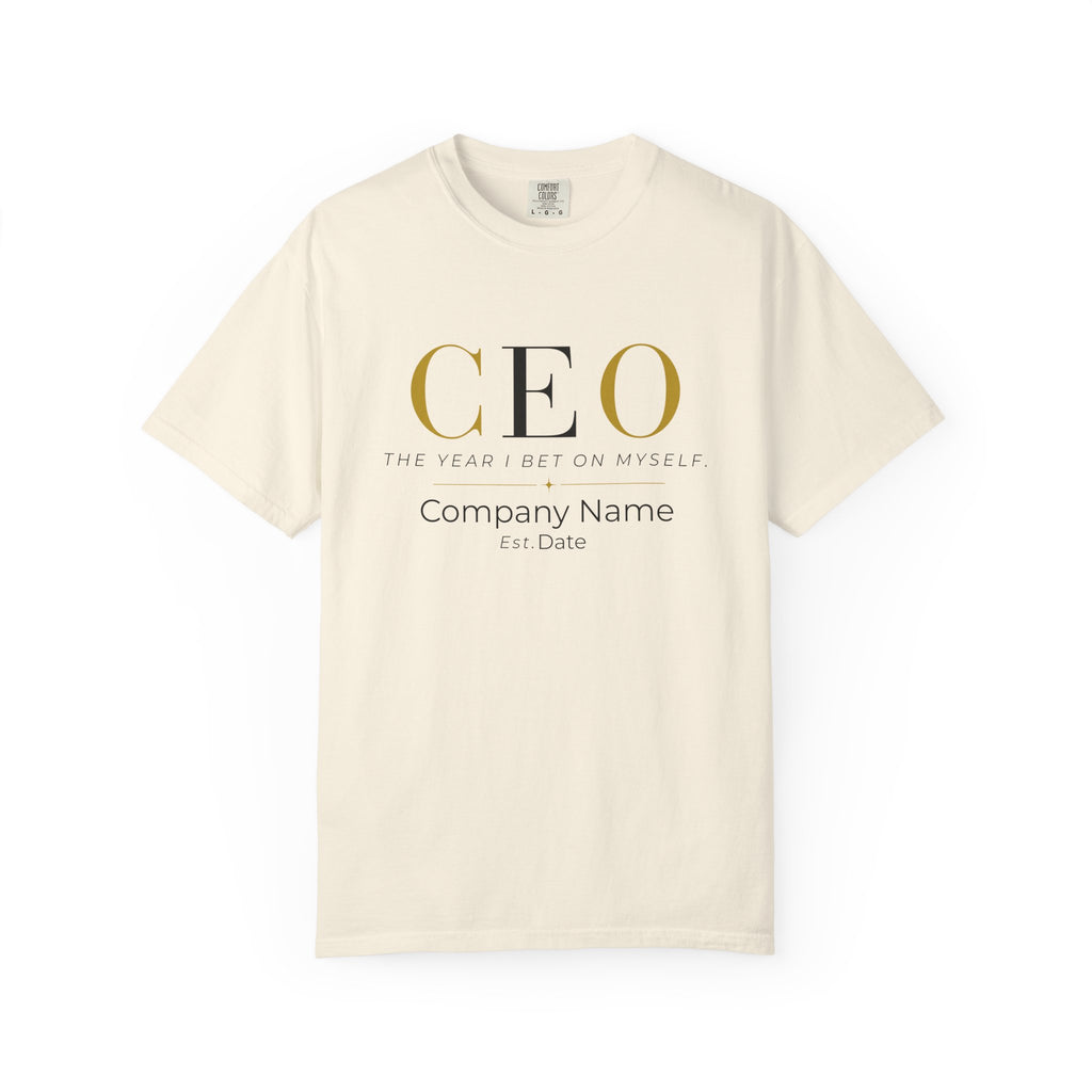 Personalized CEO T-shirt - Custom Business Owner Tee - Business Gift - The Year I Bet On Myself