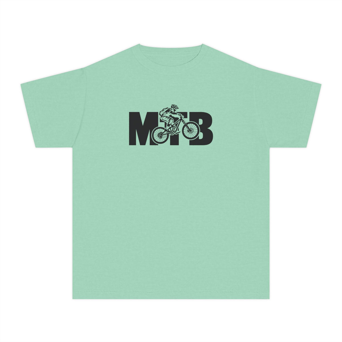 MTB Mountain Bike Youth T-Shirt | Mountain Bike Rider Graphic | Kids Comfort Colors Youth Tee