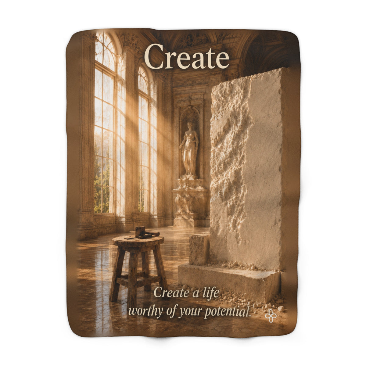 Create Motivational Sherpa Blanket | Inspirational Quote Sherpa Fleece Throw | Uplifting Gift | Better Every Day