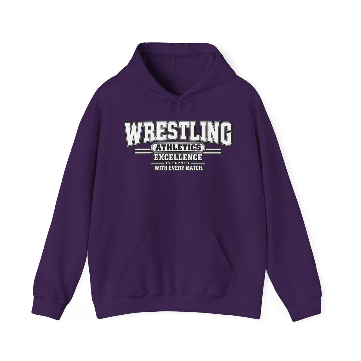 Wrestling Athletics Hoodie | Excellence Is Earned With Every Match | Wrestling Gildan Hoodie