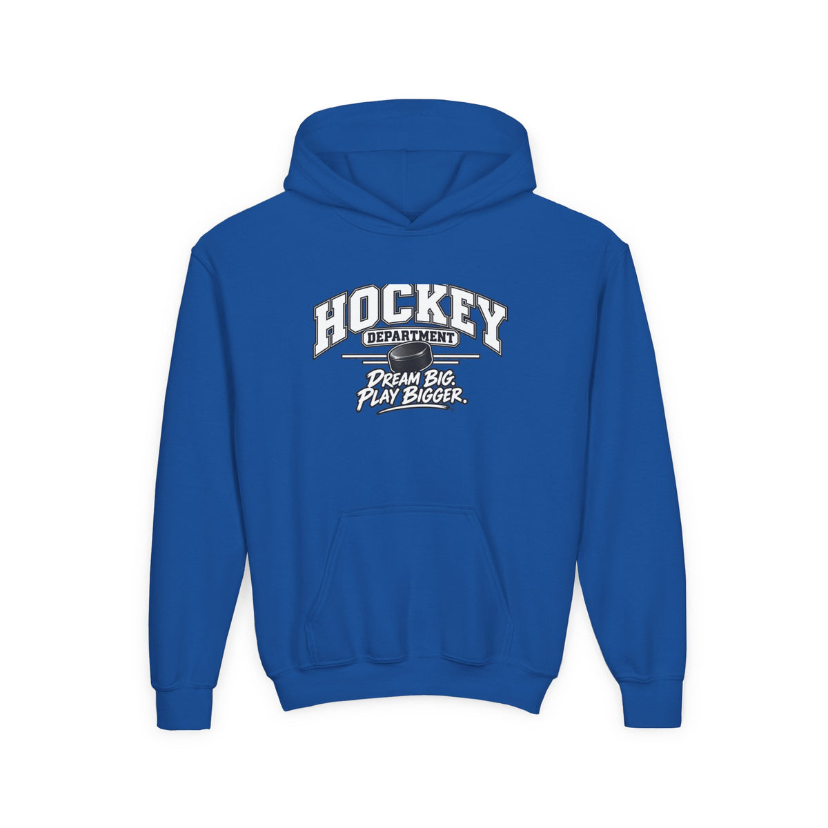 Hockey Department Youth Hoodie | Dream Big, Play Bigger | Kids Hockey Youth Hoodie