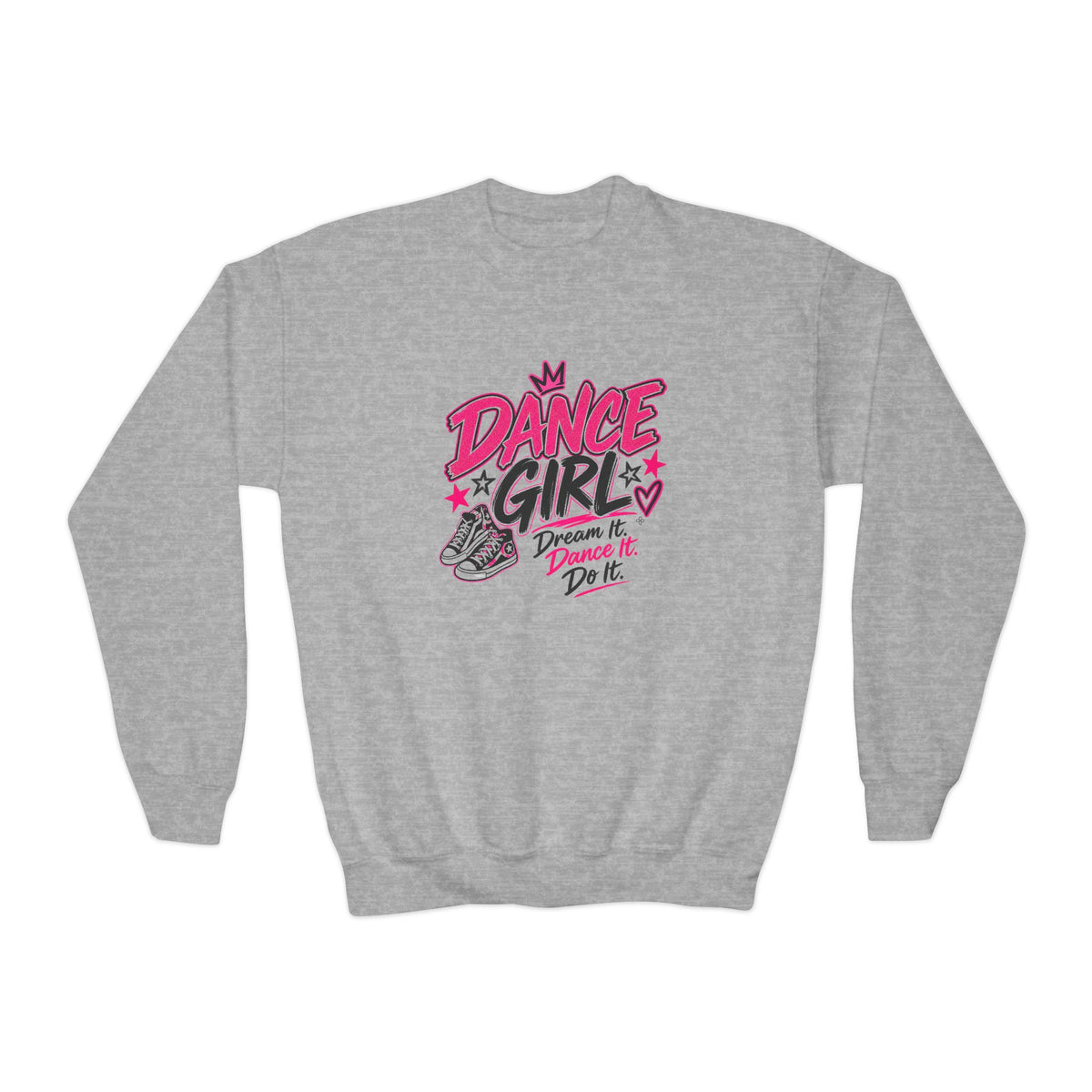 Dance Girl Youth Sweatshirt | Dream It, Dance It, Do It | Girls Dance Youth Crewneck