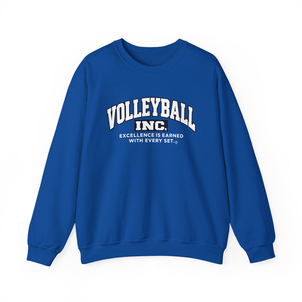 Volleyball Inc. Sweatshirt | Excellence Is Earned With Every Set | Volleyball Gildan Crewneck