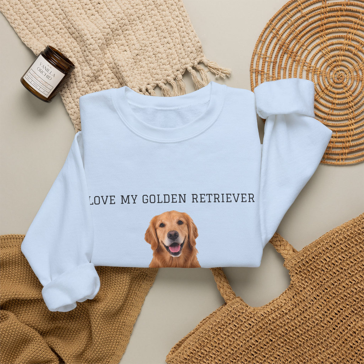 Custom Pet Photo Sweatshirt - Loved Better Every Day | Your Dog or Cat Photo & Name | Love My Pack | Rescue Mama | Gildan Sweatshirt