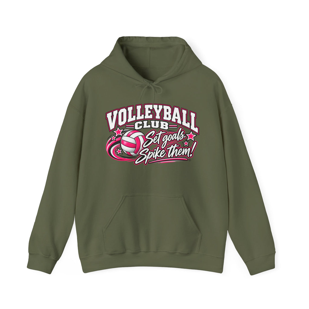 Volleyball Club Hoodie | Set Goals, Spike Them | Volleyball Gildan Hoodie