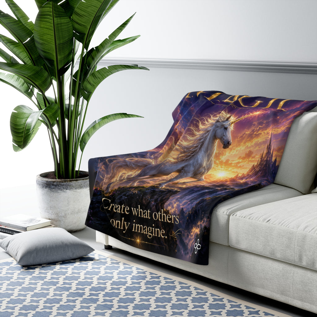 Magic Motivational Sherpa Blanket | Inspirational Quote Sherpa Fleece Throw | Uplifting Gift | Better Every Day