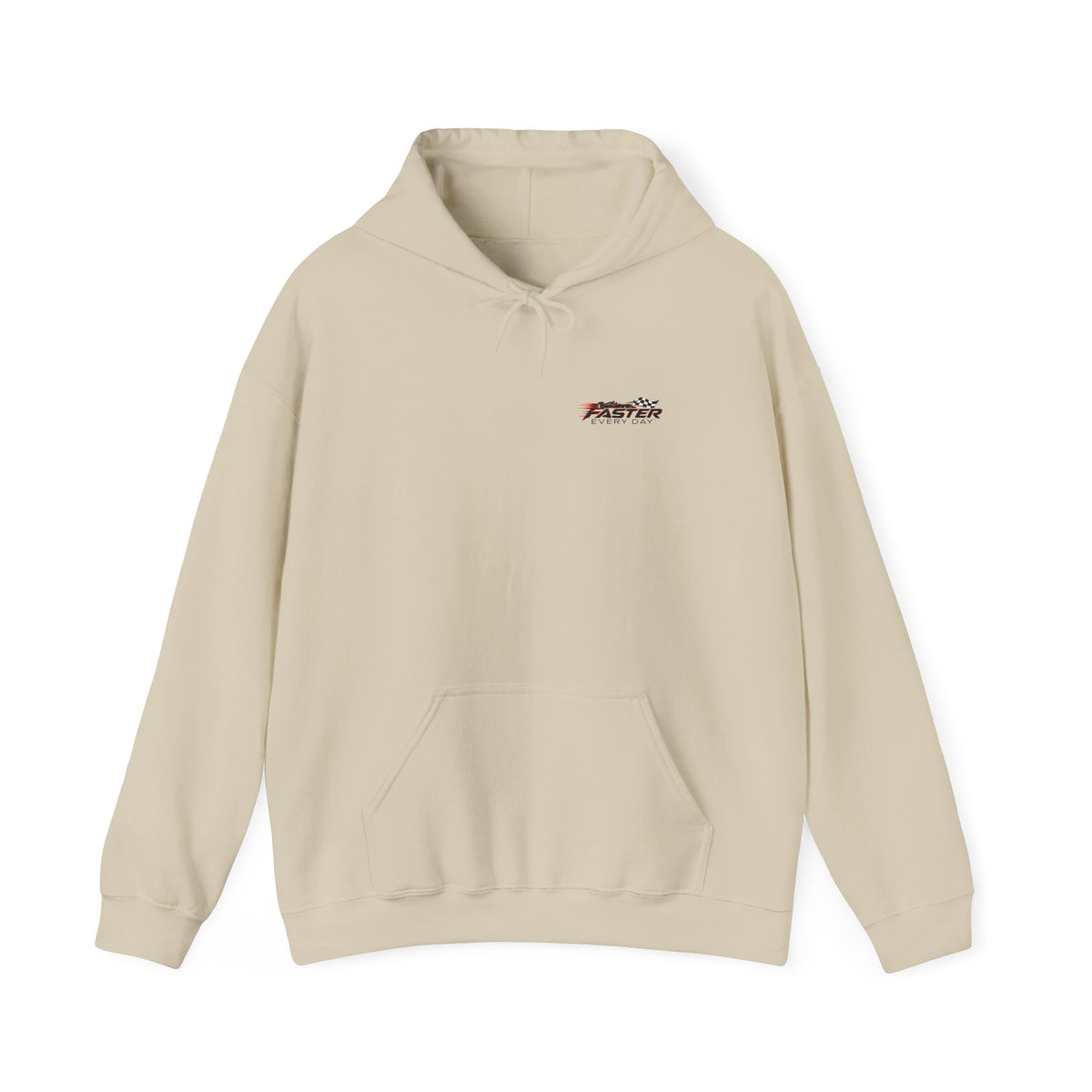 Faster Every Day Formula Race Car Hoodie | Driven to Be Better | Front Logo and Back Print | Gildan Hoodie