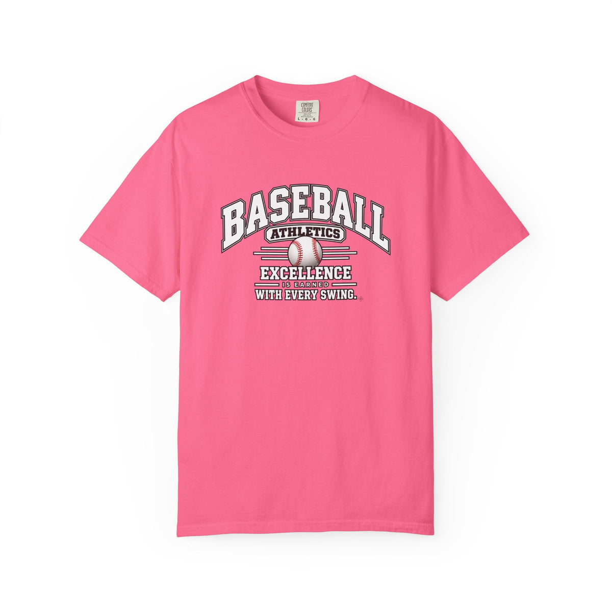 Baseball Athletics T-Shirt | Excellence Is Earned With Every Swing | Baseball Comfort Colors Tee