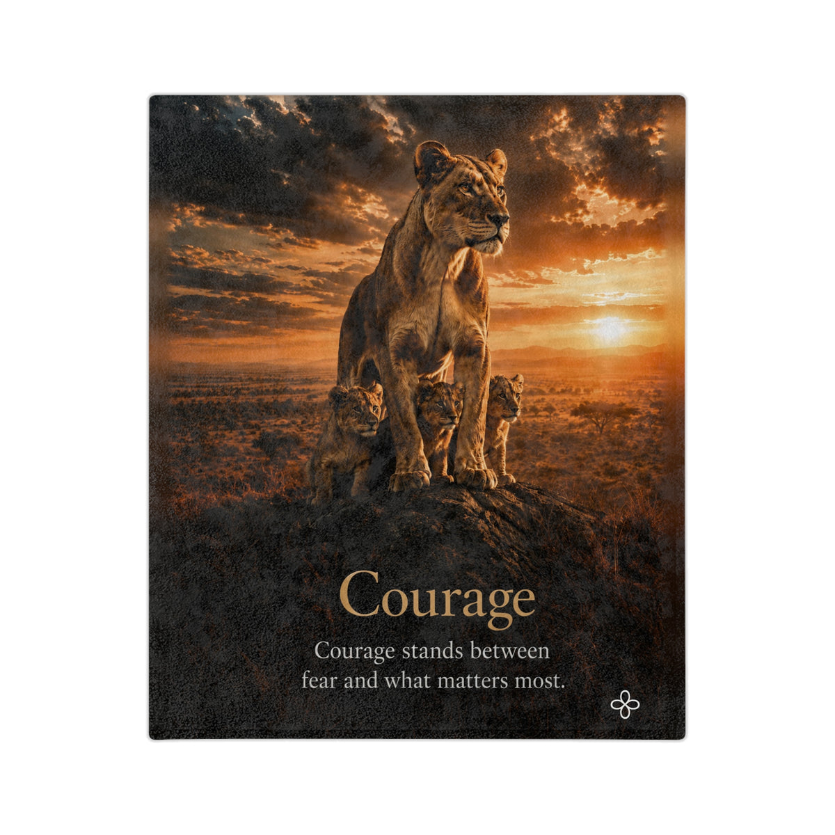 Courage Motivational Blanket | Inspirational Quote Plush Throw Blanket | Uplifting Gift | Better Every Day