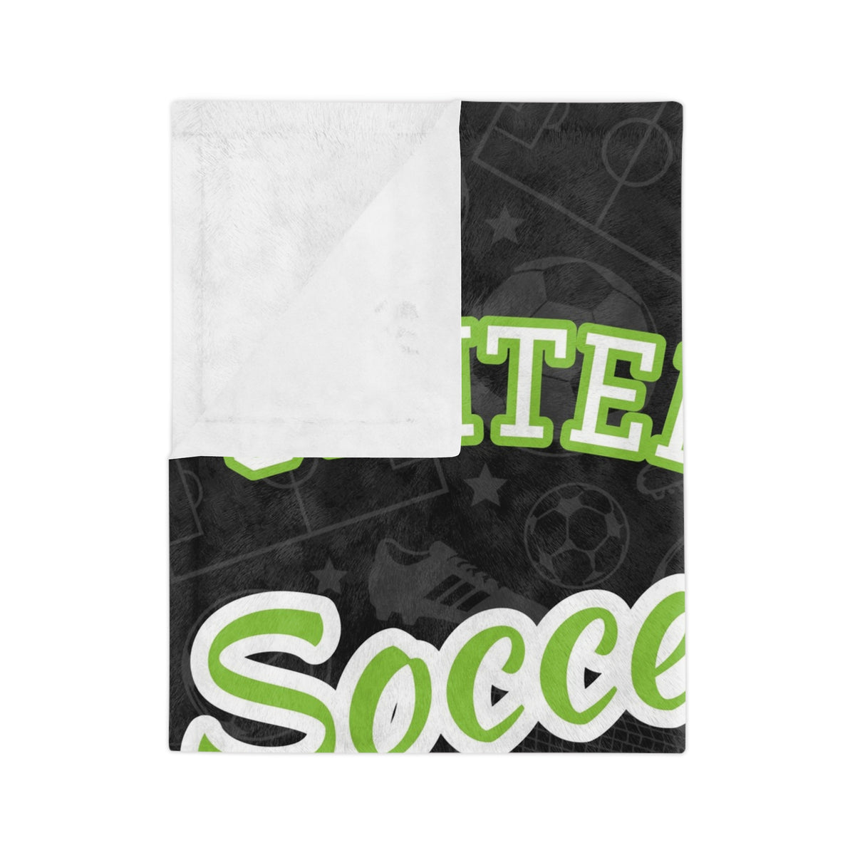 Personalized Soccer Blanket - Varsity Split Design | Custom Team Name, Number or Class Year & Player Name | Soccer Player, Senior Night Gift | Plush Throw