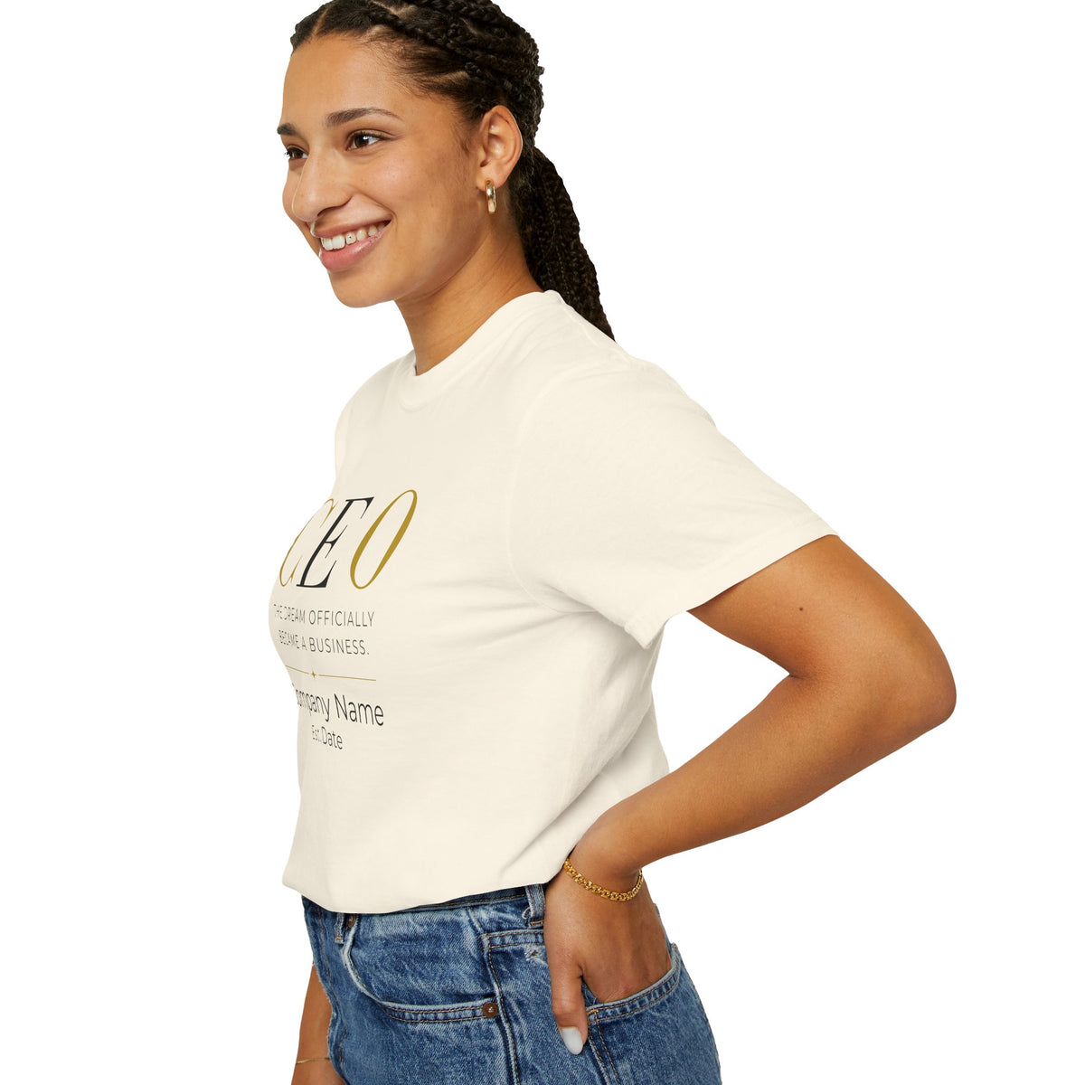 Personalized CEO T-shirt - Custom Business Owner Tee - Business Gift - The Dream Officially Became a Business